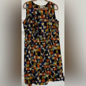 CATO - Size 22W geometric print with ruffles at chest.